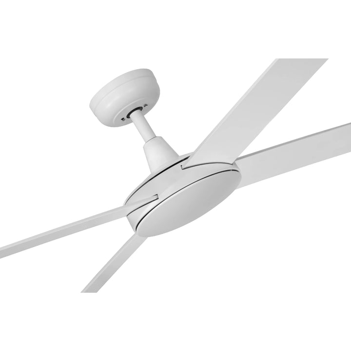 White Fanco Eco Silent DC Ceiling Fan No Light with Remote | 48"