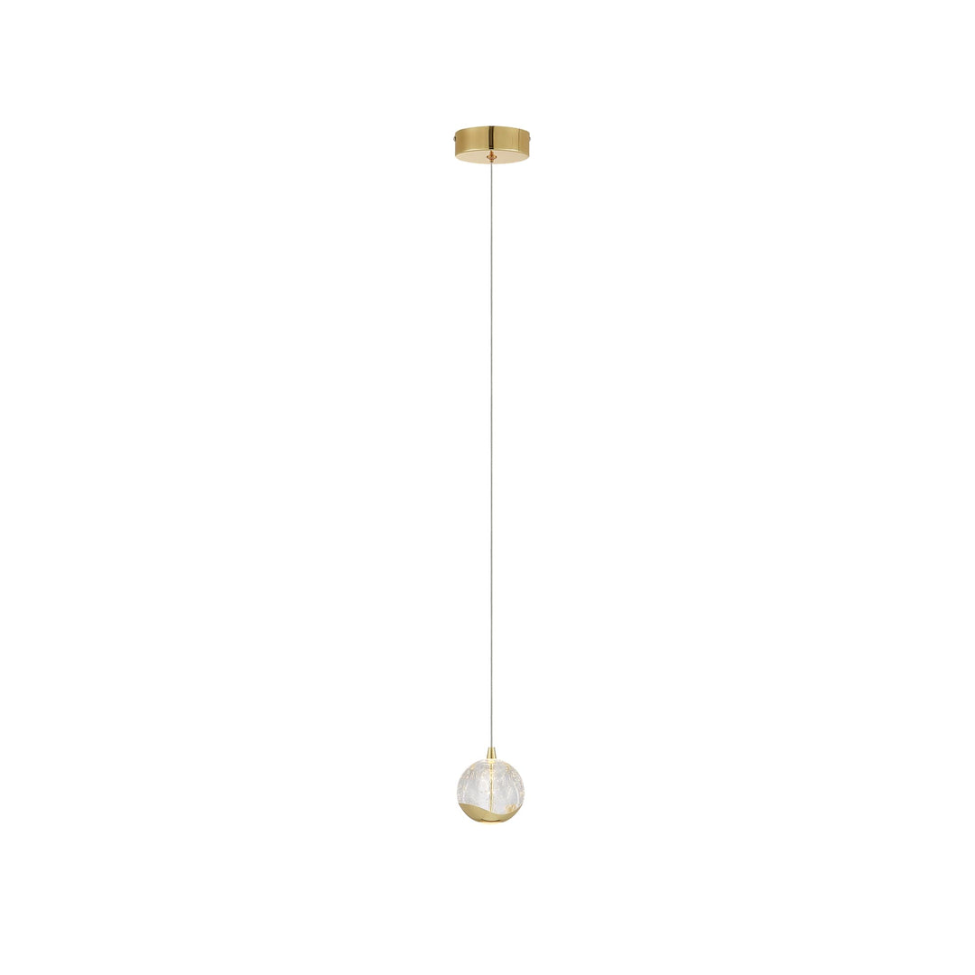 Telbix Segovia 1 Light LED Pendant | Gold