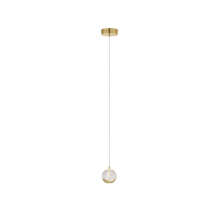 Telbix Segovia 1 Light LED Pendant | Gold