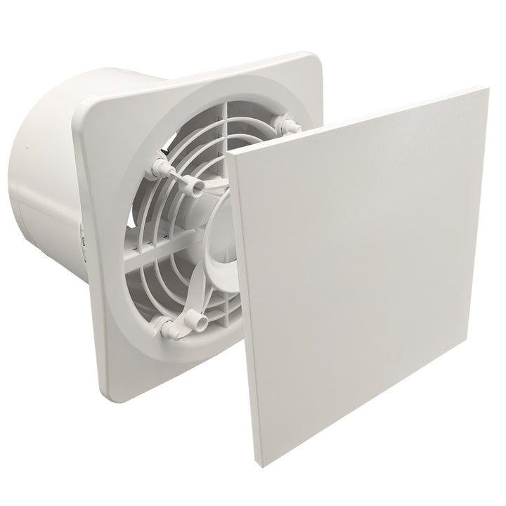 Fanco Dynamic 150 Square Wall/Ceiling Exhaust Fan with Matte Finish | Black
