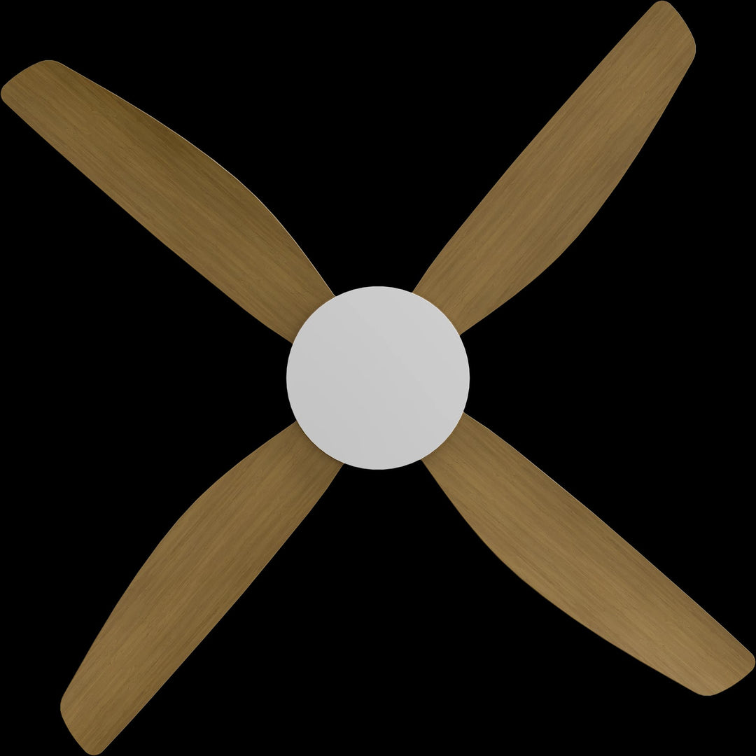 Calibo Vanga 52" DC Smart Ceiling Fan with Remote Control | White and Teak