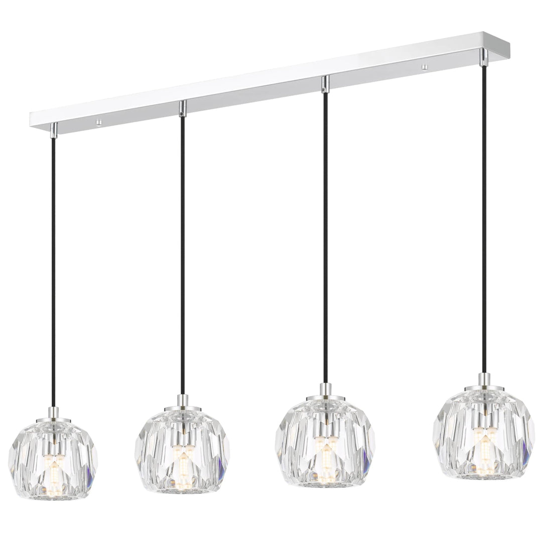 Telbix Zaha 4 Light Bar Pendant | Chrome