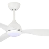 Fanco Eco Style 60" DC Indoor/Outdoor Ceiling Fan with 24W CCT LED Light and Remote | White