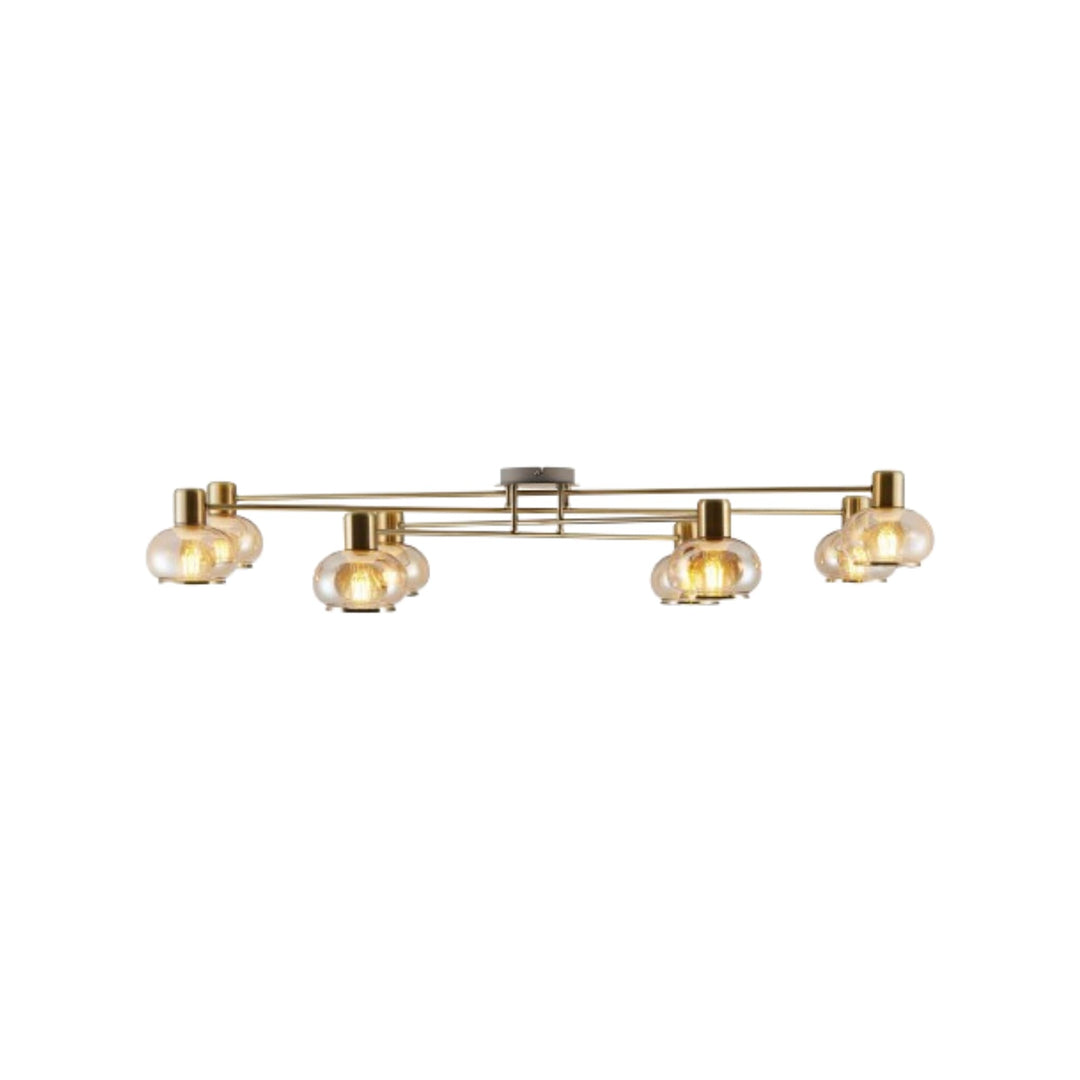 Telbix Marbell 8 Light Close to Ceiling Light | Antique Brass