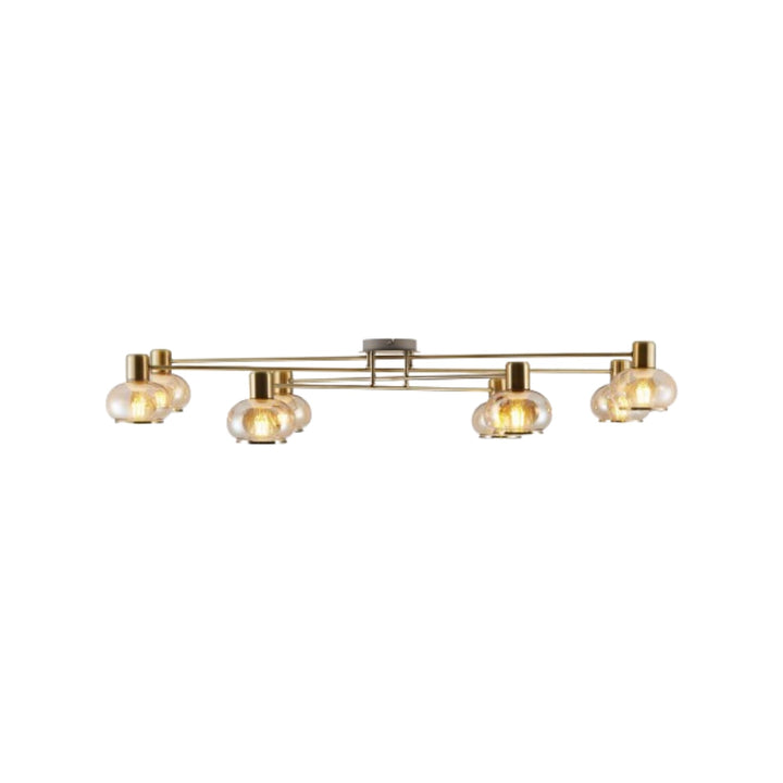 Telbix Marbell 8 Light Close to Ceiling Light | Antique Brass