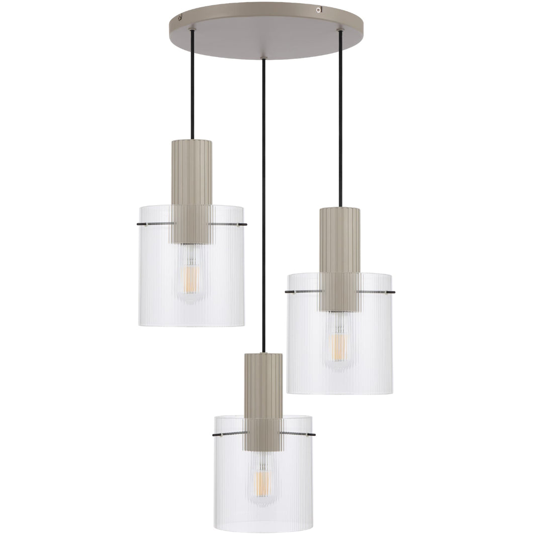 Telbix Mika 3 Light Pendant Light | Grey
