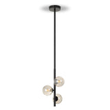 Telbix Moran Vertical Bar Pendant Light | Black & Smoke