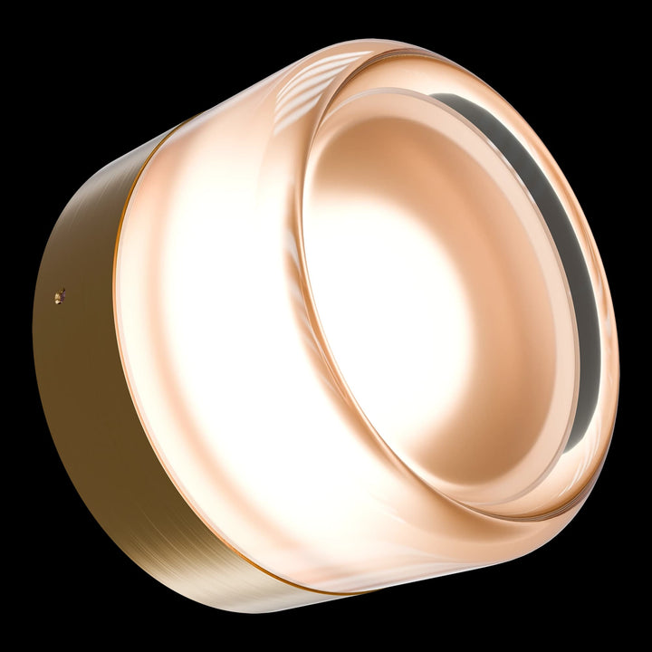 Calibo Gull Round Frosted Acrylic 3CCT LED Exterior Wall Light | Brass