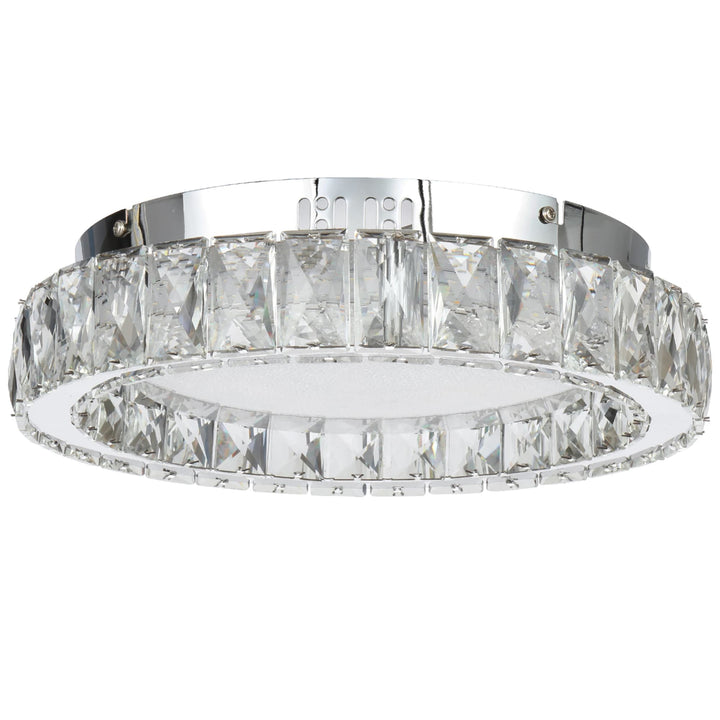 Telbix Zayla Small Tricolour LED Oyster Light | Chrome