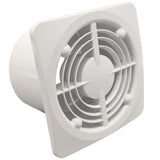 Fanco Dynamic 150 Square Wall/Ceiling Exhaust Fan with Glass Panel | White