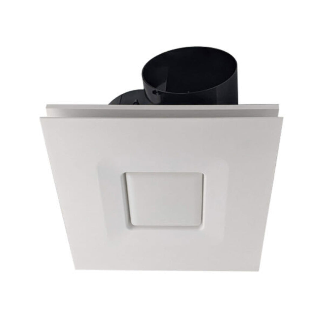 White Hybrid DIY Exhaust Fan with LED Light | Square