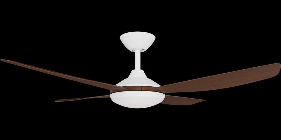 Calibo Vanga 48" DC Smart Ceiling Fan with LED Light and Remote Control | White and Koa