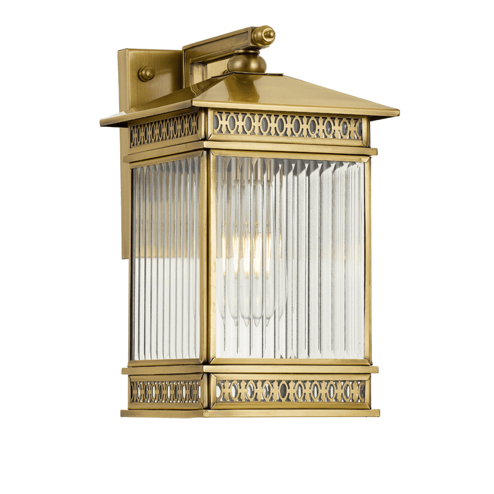 Telbix Avera Antique Brass IP44 Exterior Wall Light | Small