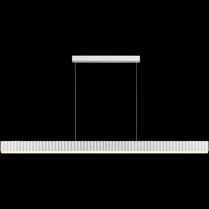 Calibo Prinia Modern Fluted 1532mm Linear Pendant Light | White