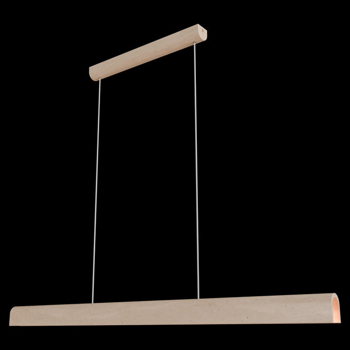 Calibo Inspire Crafted Travertine Tricolour LED Linear Pendant | Beige