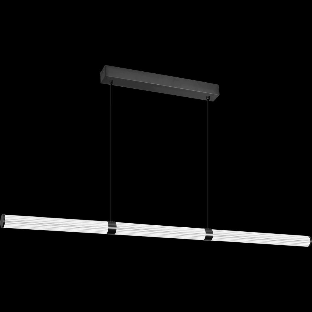 Calibo Charm Modern Fluted 2000mm Linear Pendant Light | Black