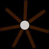 Calibo Alula 80" (2032mm) 7 Blade Indoor/Outdoor DC Ceiling Fan with 24W Light & Remote | Black & Koa