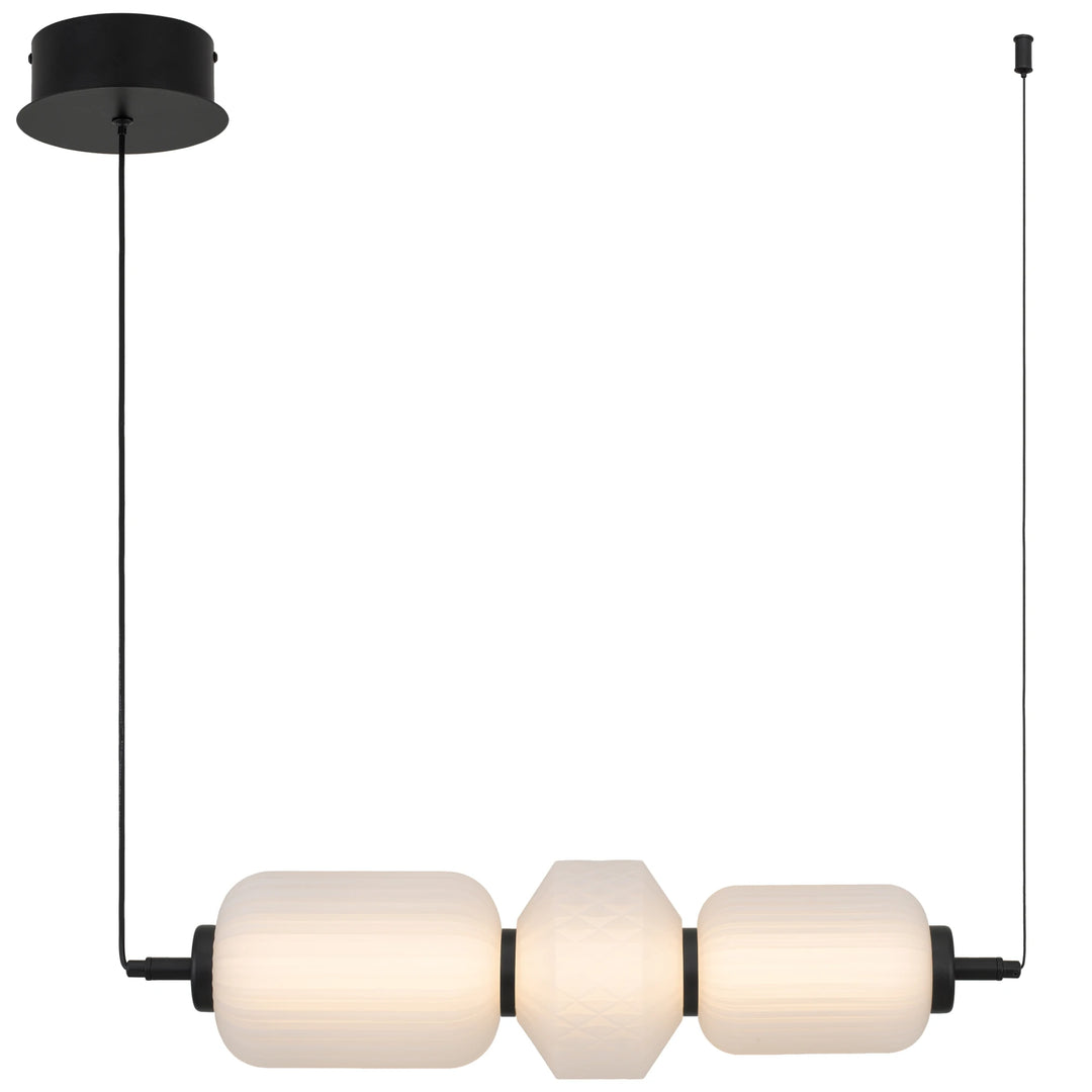 Telbix Torso 3 Light LED Pendant | Black