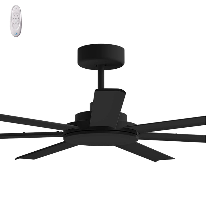 Calibo Alula 60" (1524mm) 7 Blade Indoor/Outdoor DC Ceiling Fan & Remote | Black