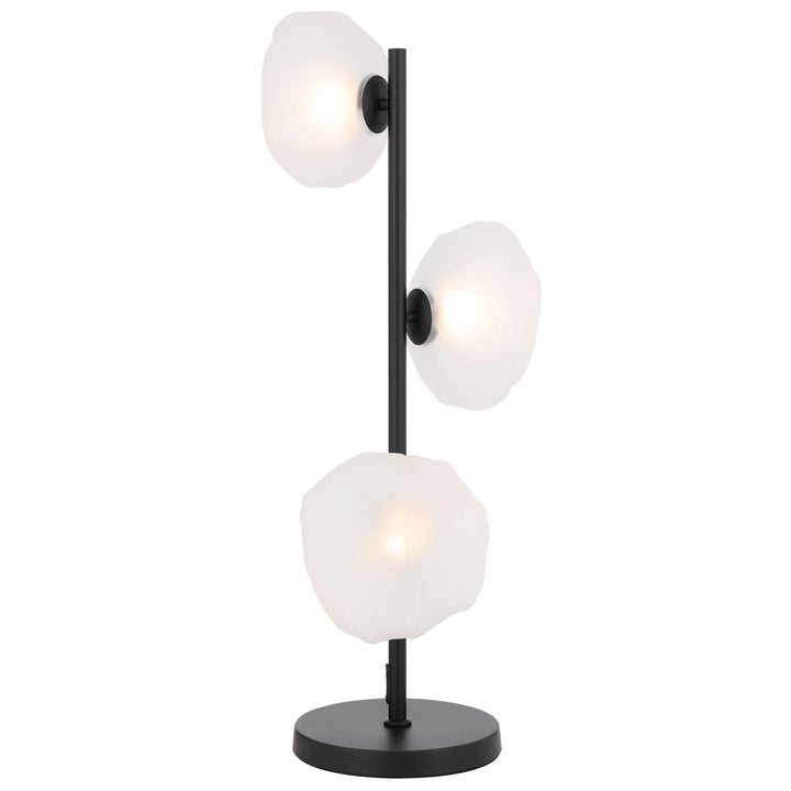 Telbix Zecca 3 Light Table Lamp | Black and Frost