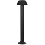 Telbix Pyrus Minimalist Black LED Outdoor Bollard Light in Refined Sand Finish | Black