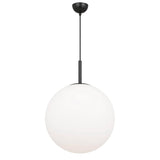 Black Telbix Bally Opal Matt Glass Ball Pendant Light | 400mm