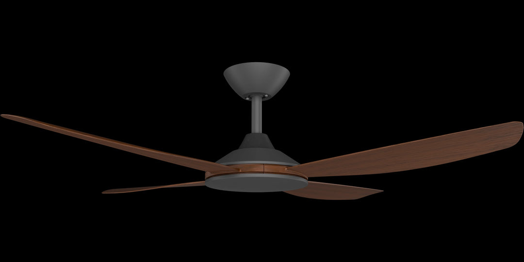 Calibo Vanga 48" DC Smart Ceiling Fan with Remote Control | Black and Koa