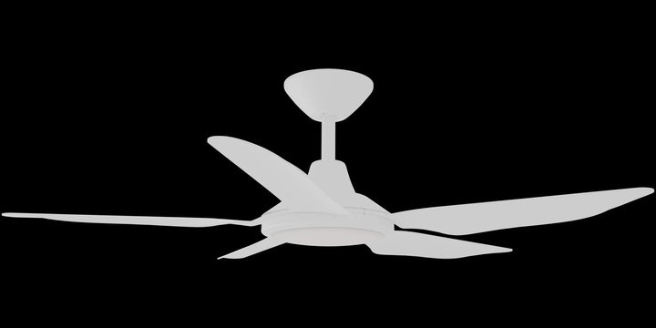 Calibo Storm 42" (1070mm) 5 Blade 18W Tricolour LED Light Indoor/Outdoor DC Ceiling Fan & Remote | White