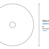 Calibo Crest 300mm Round Back Plate Only | Black