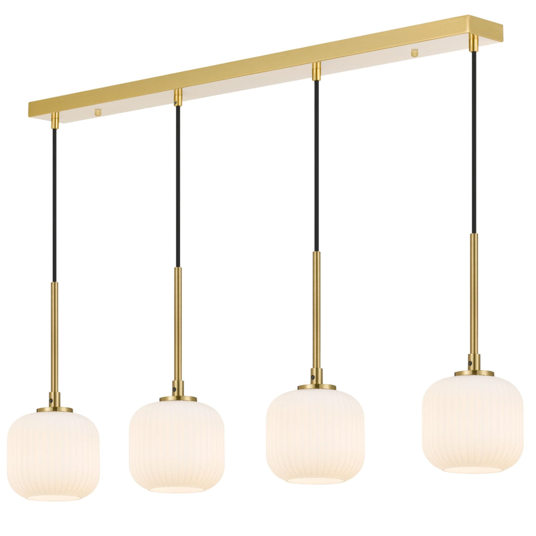 Telbix Bobo 4 Light Glass Pendant | Antique Gold