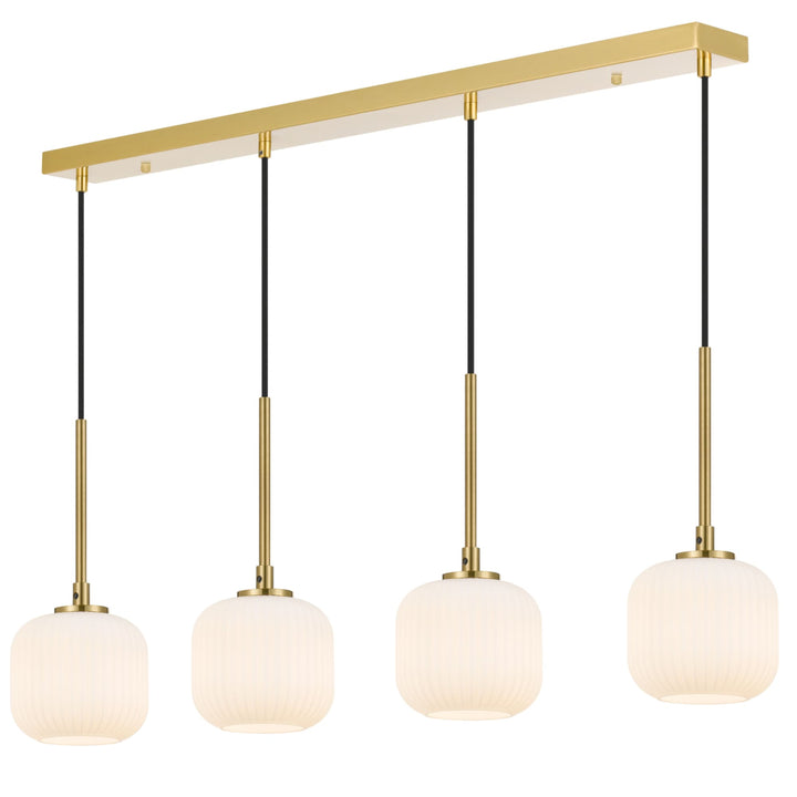 Telbix Bobo 4 Light Glass Pendant | Antique Gold