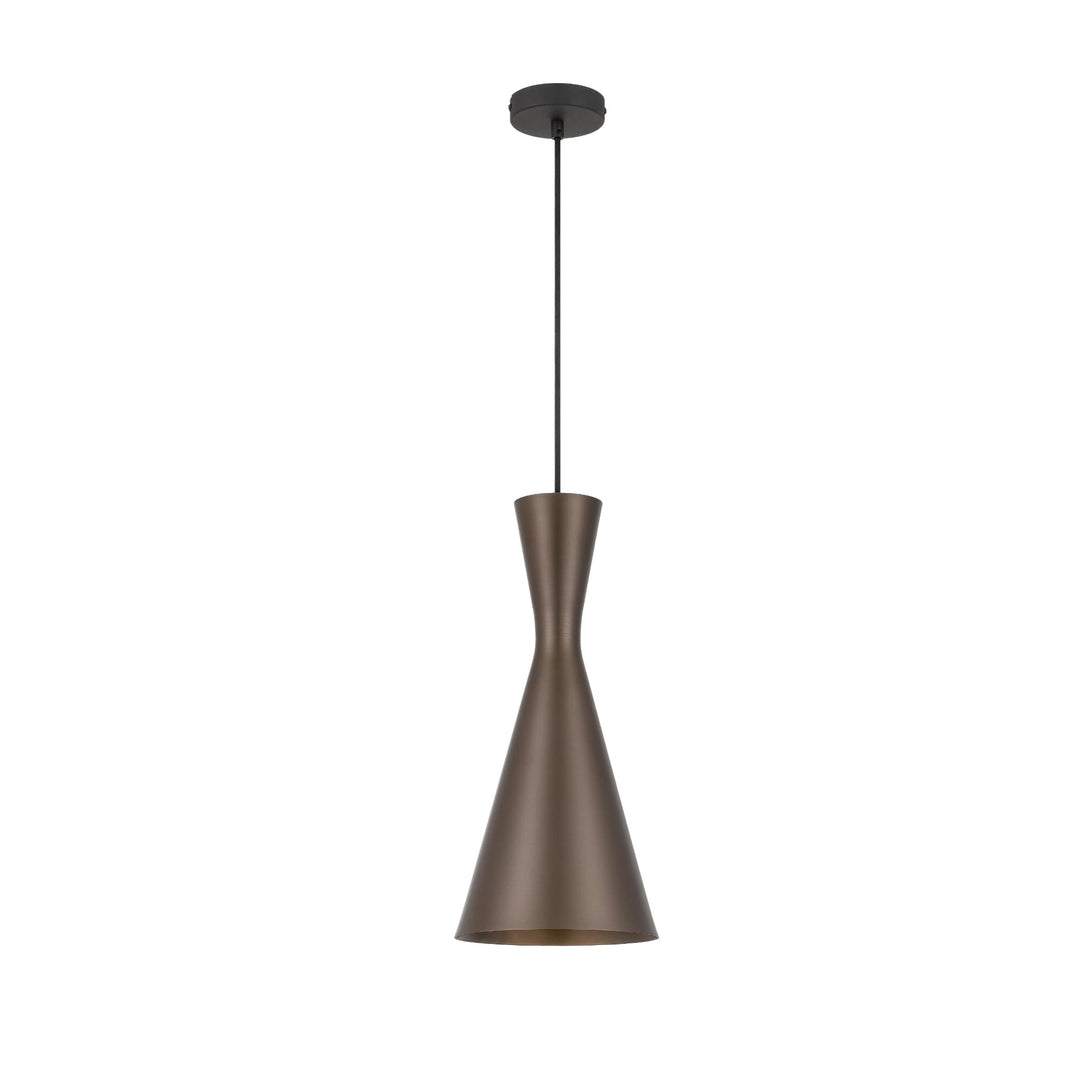 Telbix Flero Brushed Bronze Pendant Light (E27) | Small