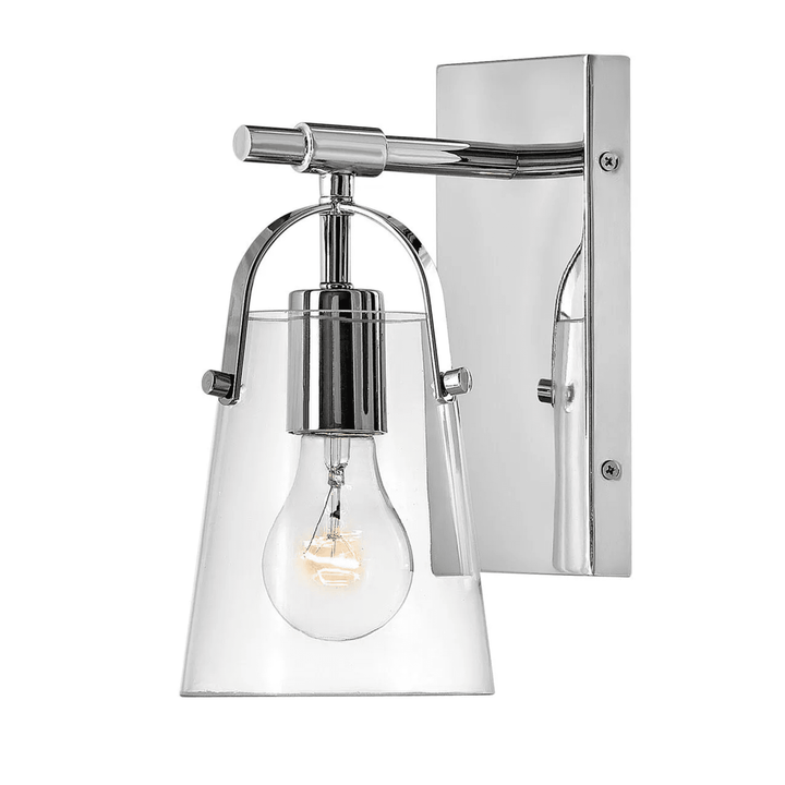 Hinkley Foster Modern Glass Wall Light (E27) | Chrome