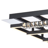 Telbix Zafra Tricolour LED Square CTC Light with Crystals | Black