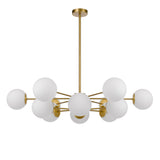 Telbix Marsten Gold Glass Pendant E27 | 12 Light