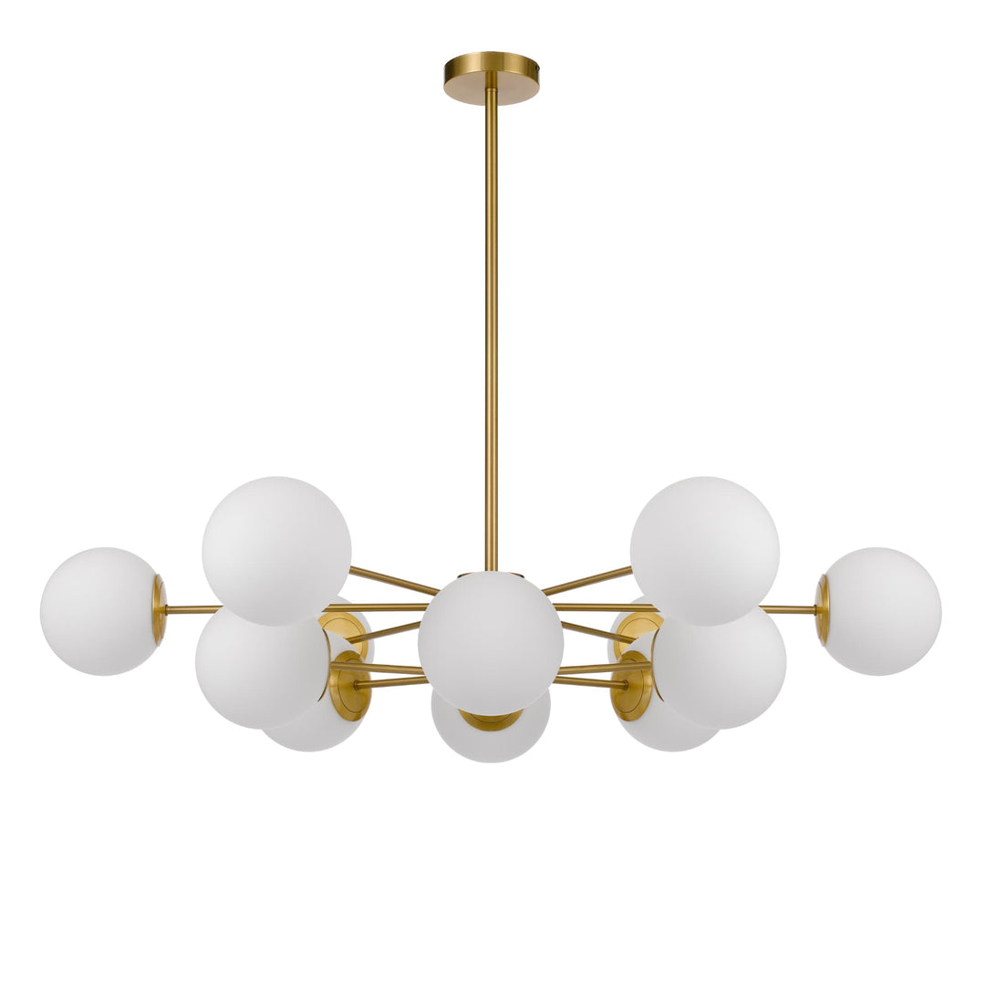 Telbix Marsten Gold Glass Pendant E27 | 12 Light