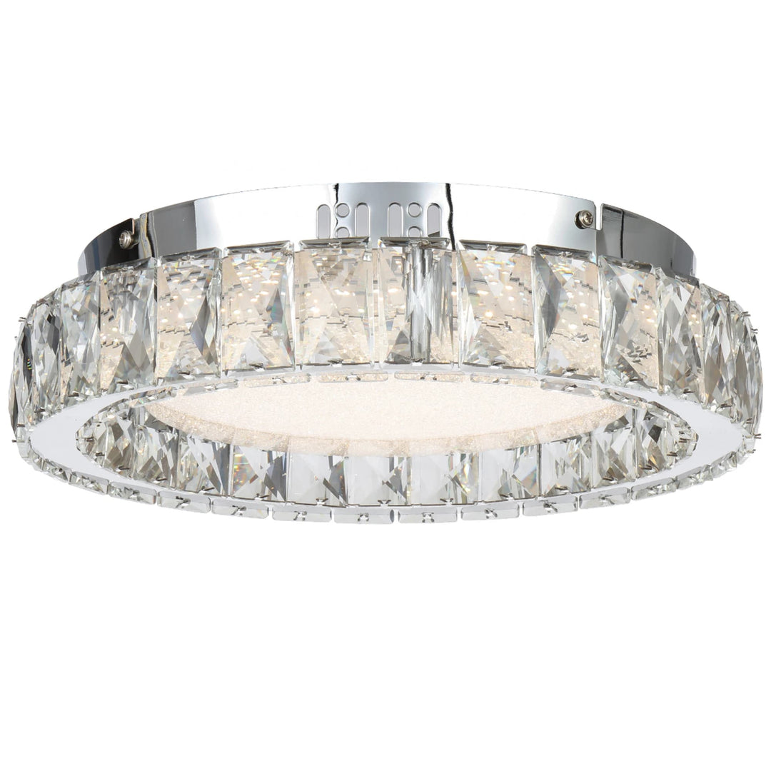 Telbix Zayla Small Tricolour LED Oyster Light | Chrome