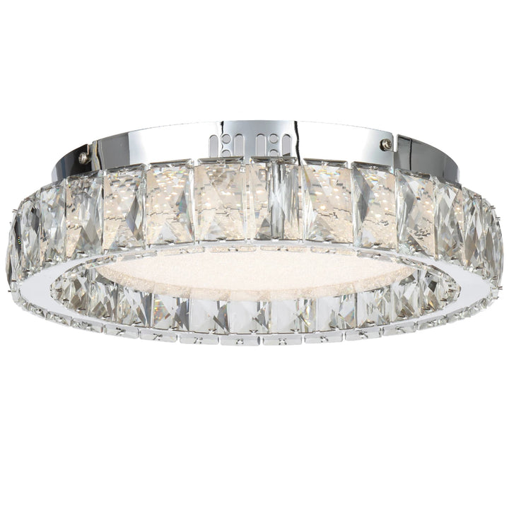 Telbix Zayla Small Tricolour LED Oyster Light | Chrome