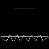Calibo Bulbul Modern Spiral 2000mm LED Linear Pendant Light | Black