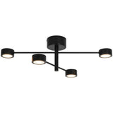 Nordlux Clyde 4 Light LED Flush Mount Ceiling Spotlight | Black