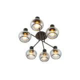 Telbix Marbell 6 Light Close to Ceiling (CTC) Light | Black