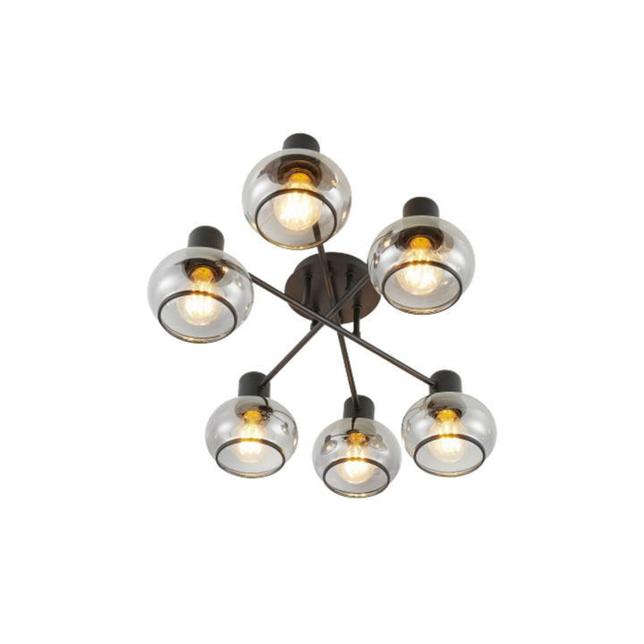 Telbix Marbell 6 Light Close to Ceiling (CTC) Light | Black
