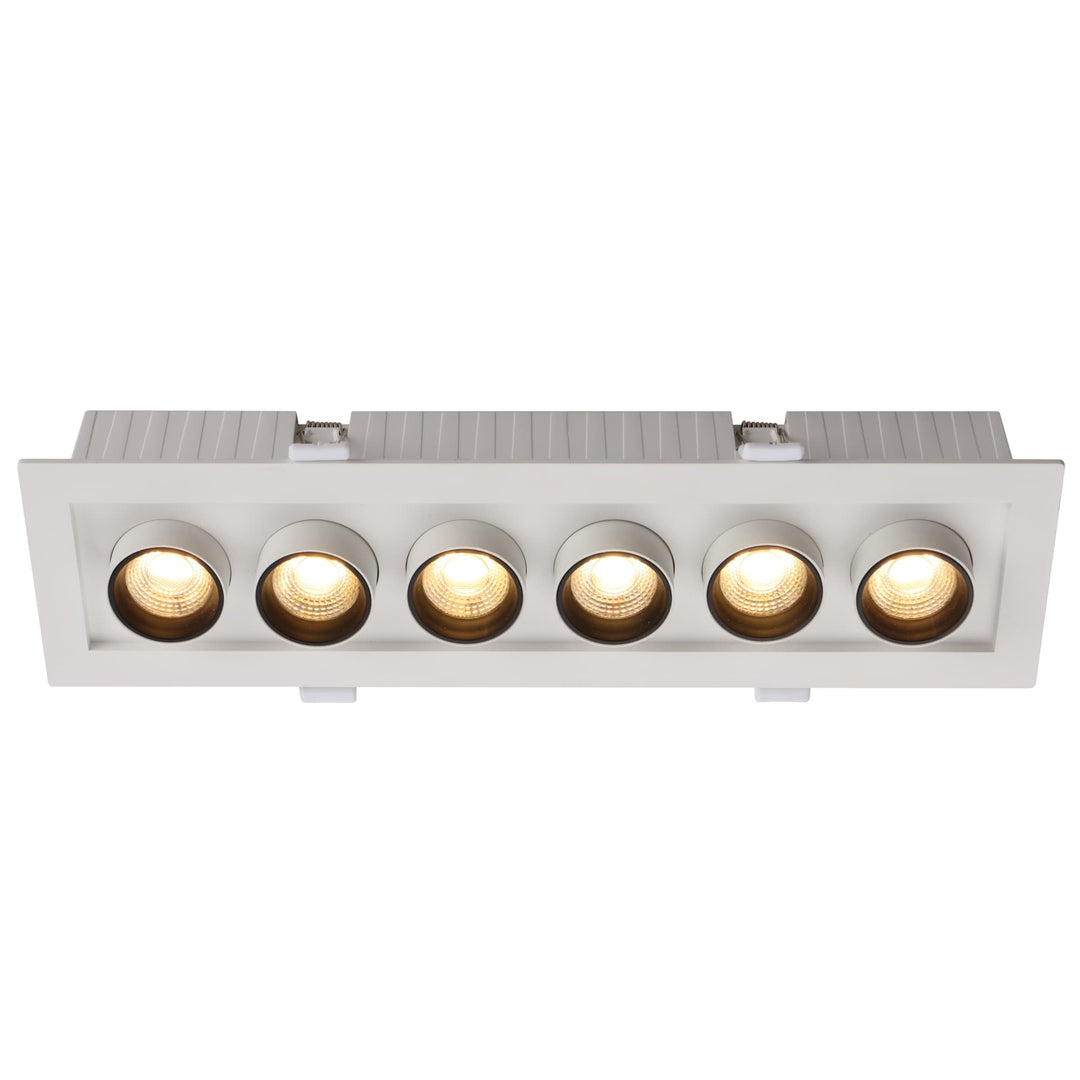 Telbix Tilda 6-Light LED Ceiling Spotlight with Adjustable Cylindrical Heads | White