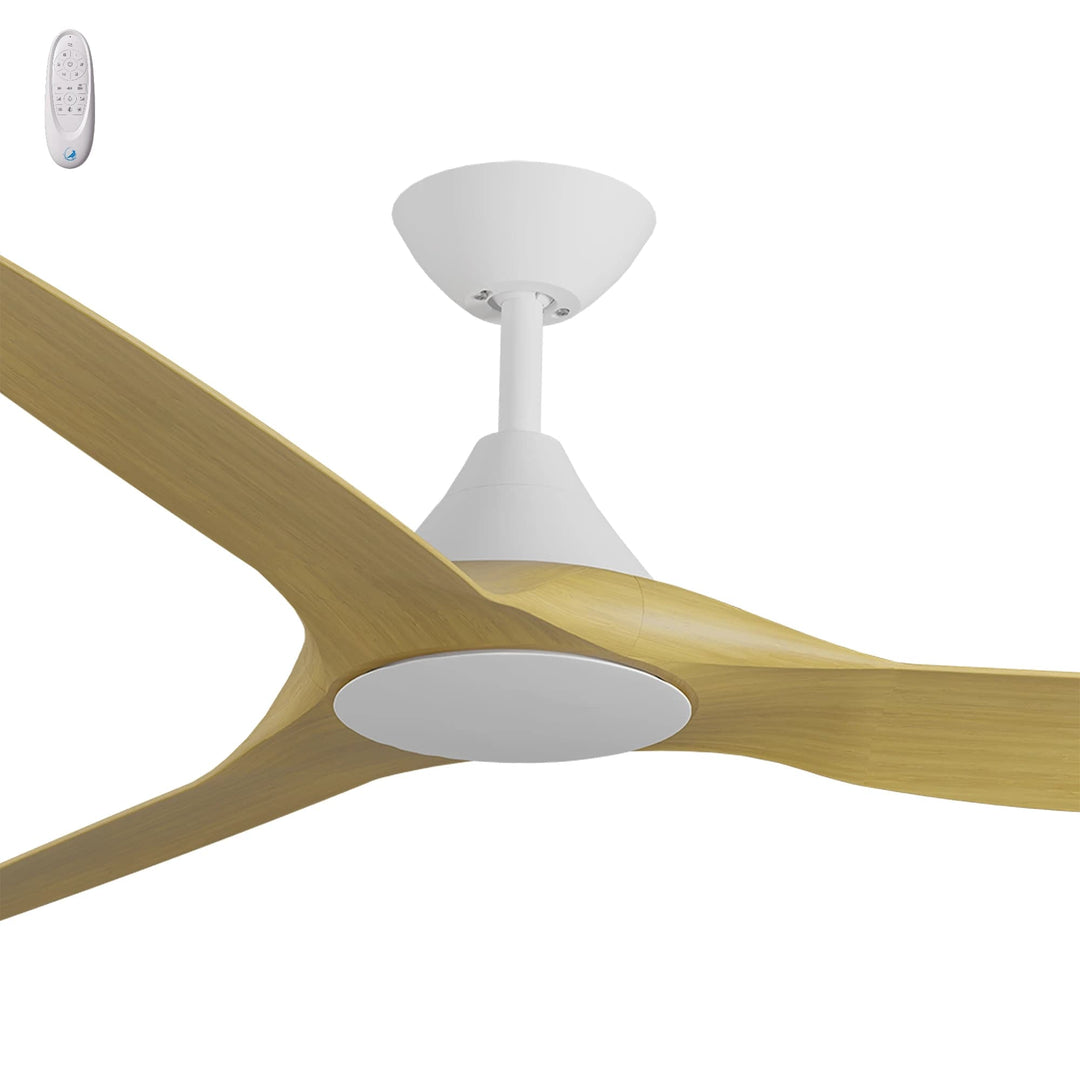 Calibo Smart CloudFan 60" (1520mm) ABS Energy Efficient DC Ceiling Fan and Remote | White & Bamboo