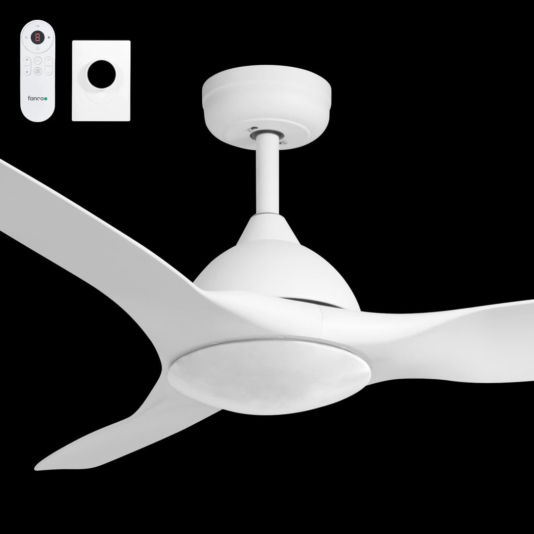Fanco Horizon Smart 52" DC Ceiling Fan with Wall Control and Remote | White