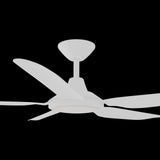 Calibo Storm 48" (1220mm) 5 Blade 18W Tricolour LED Light Indoor/Outdoor DC Ceiling Fan & Remote | White