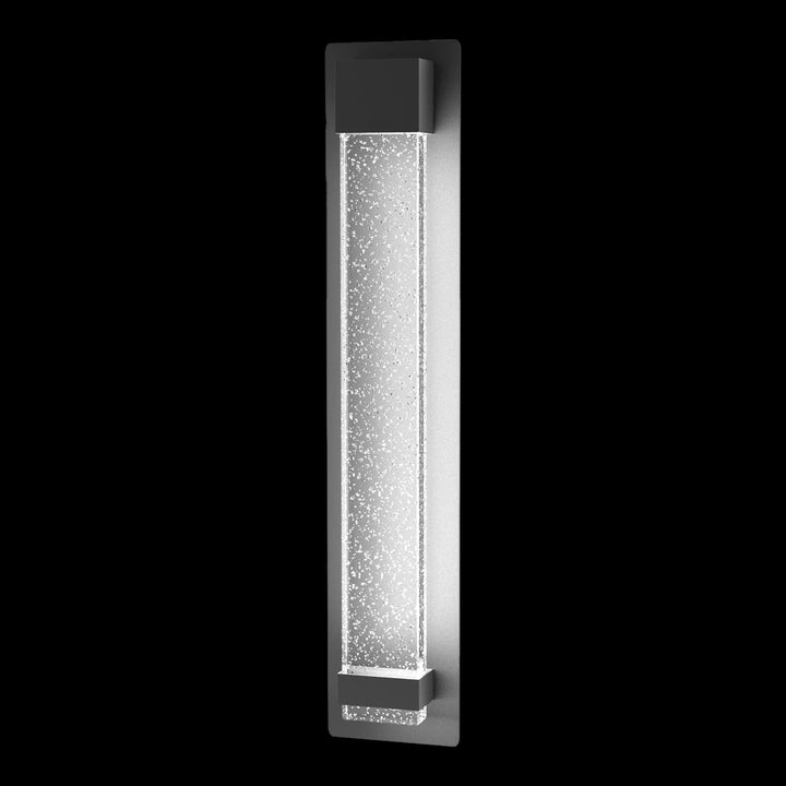 Calibo Coot Large Rectangular Bubble Glass Weatherproof LED Exterior Wall Light | Black