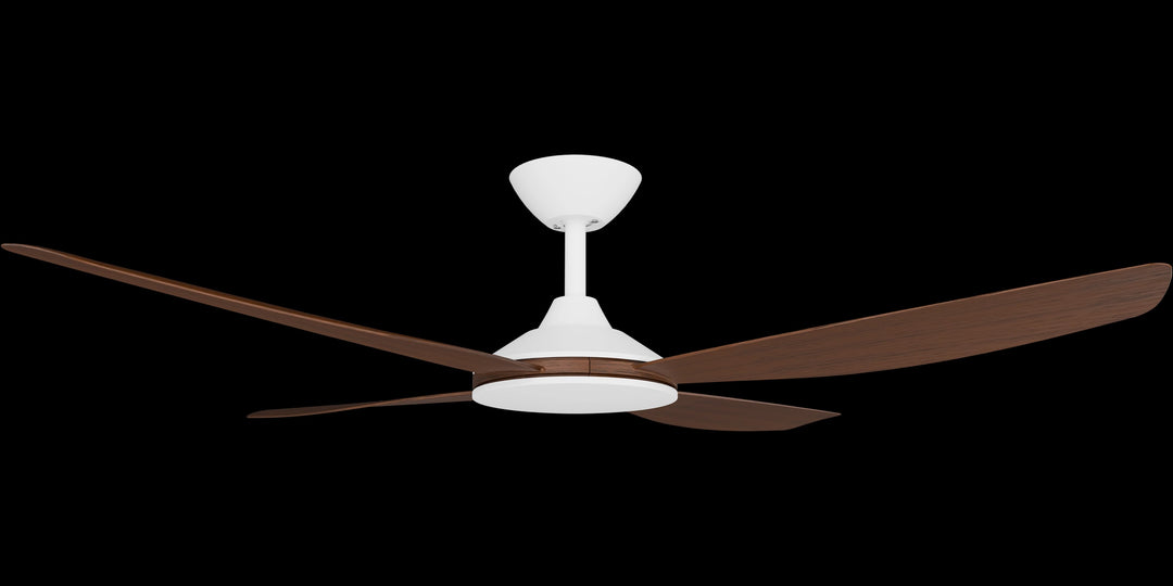 Calibo Vanga 52" DC Smart Ceiling Fan with Remote Control | White and Koa
