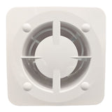 Fanco Dynamic 125 Square Wall/Ceiling Exhaust Fan with Gloss Finish | White