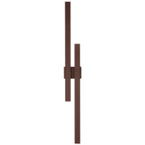 Telbix Ebiza Twin Slimline Tricolour LED Exterior Wall Light | Rust